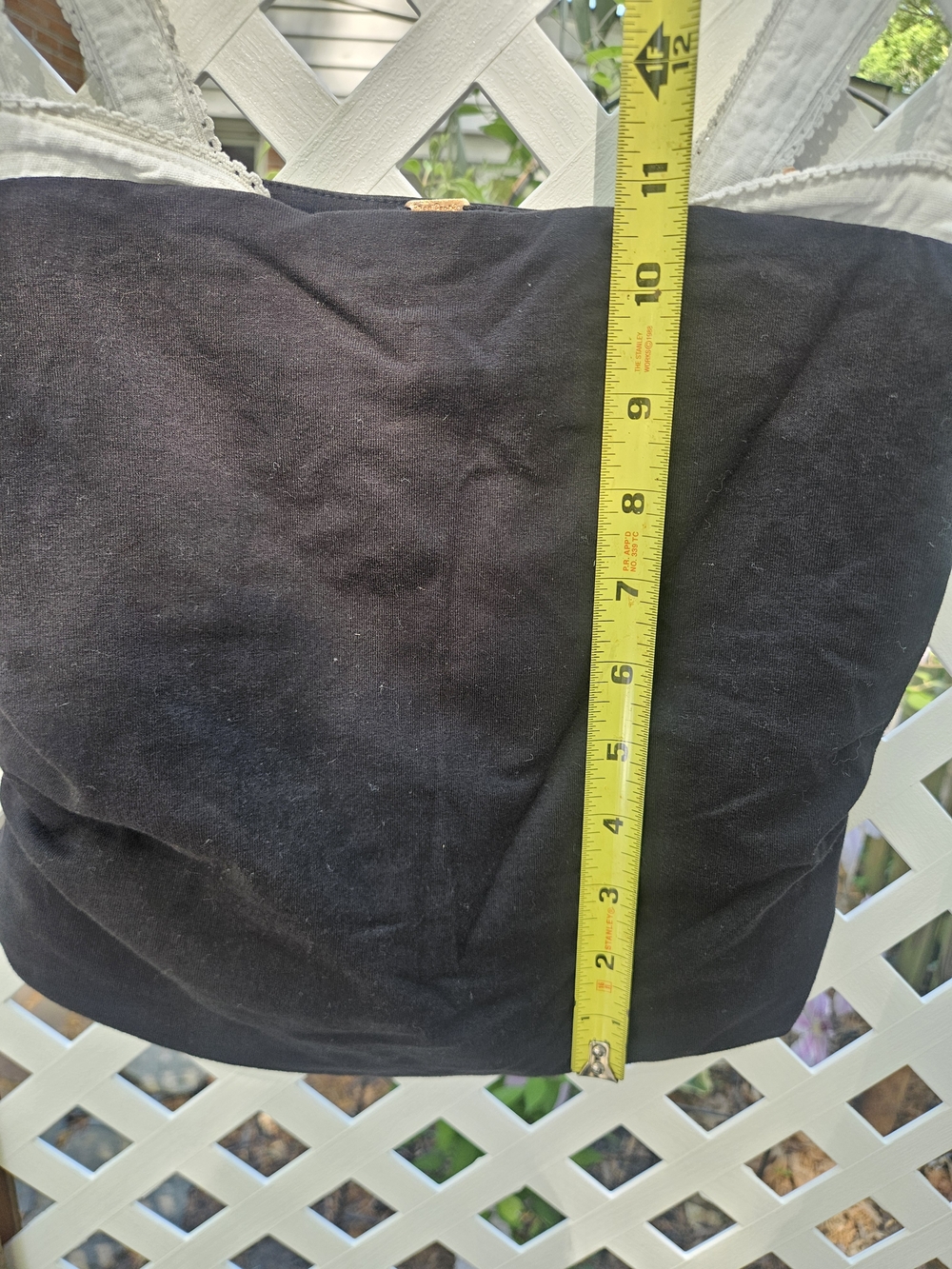 Free People 2 Tone Cropped Tank With Black Body & White Straps, Size XS - Picture 7 of 9